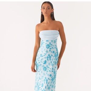 Prism Beaded Maxi Dress - Blue